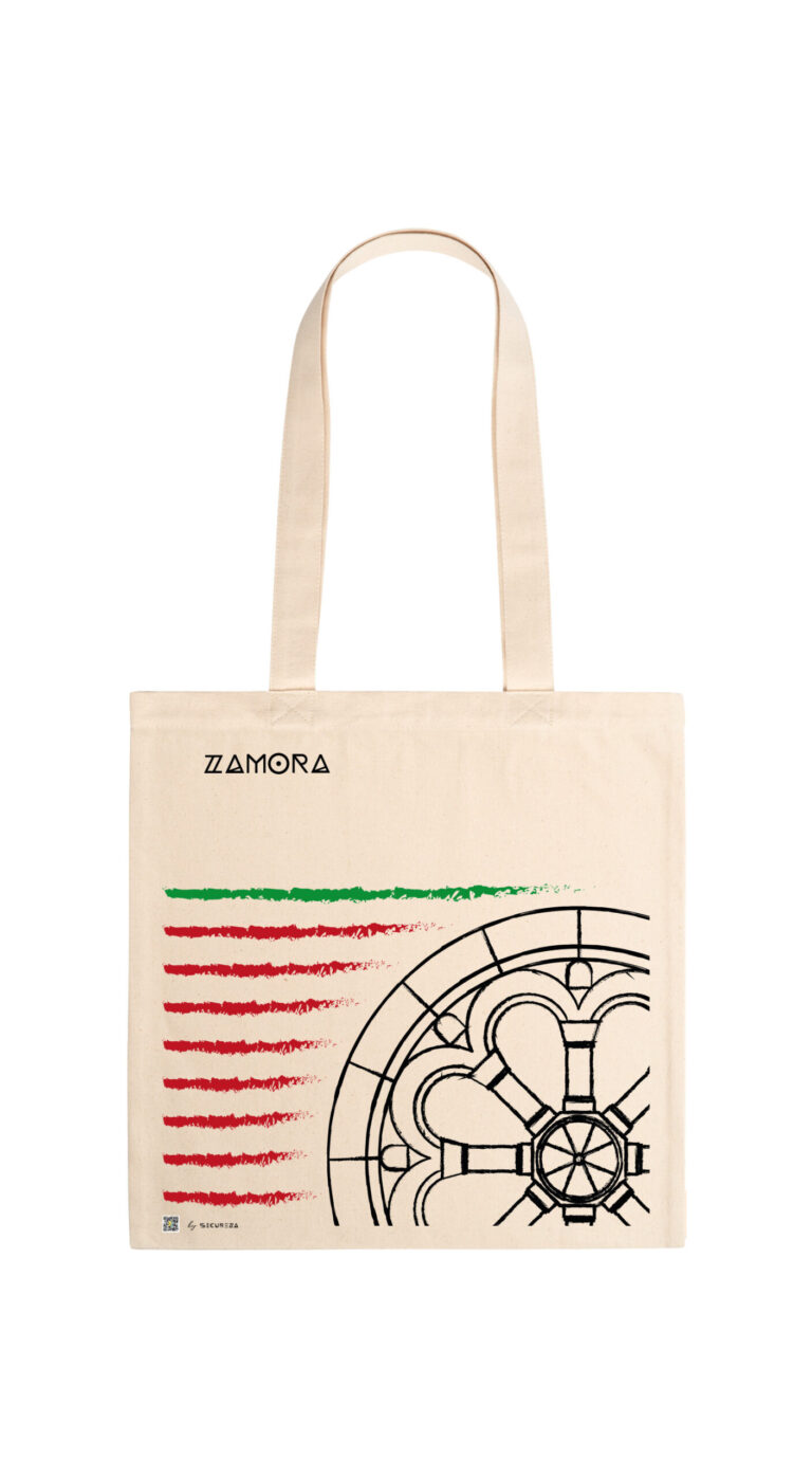 Tote bag con diseño del rosetón de la Iglesia de San Juan de Zamora