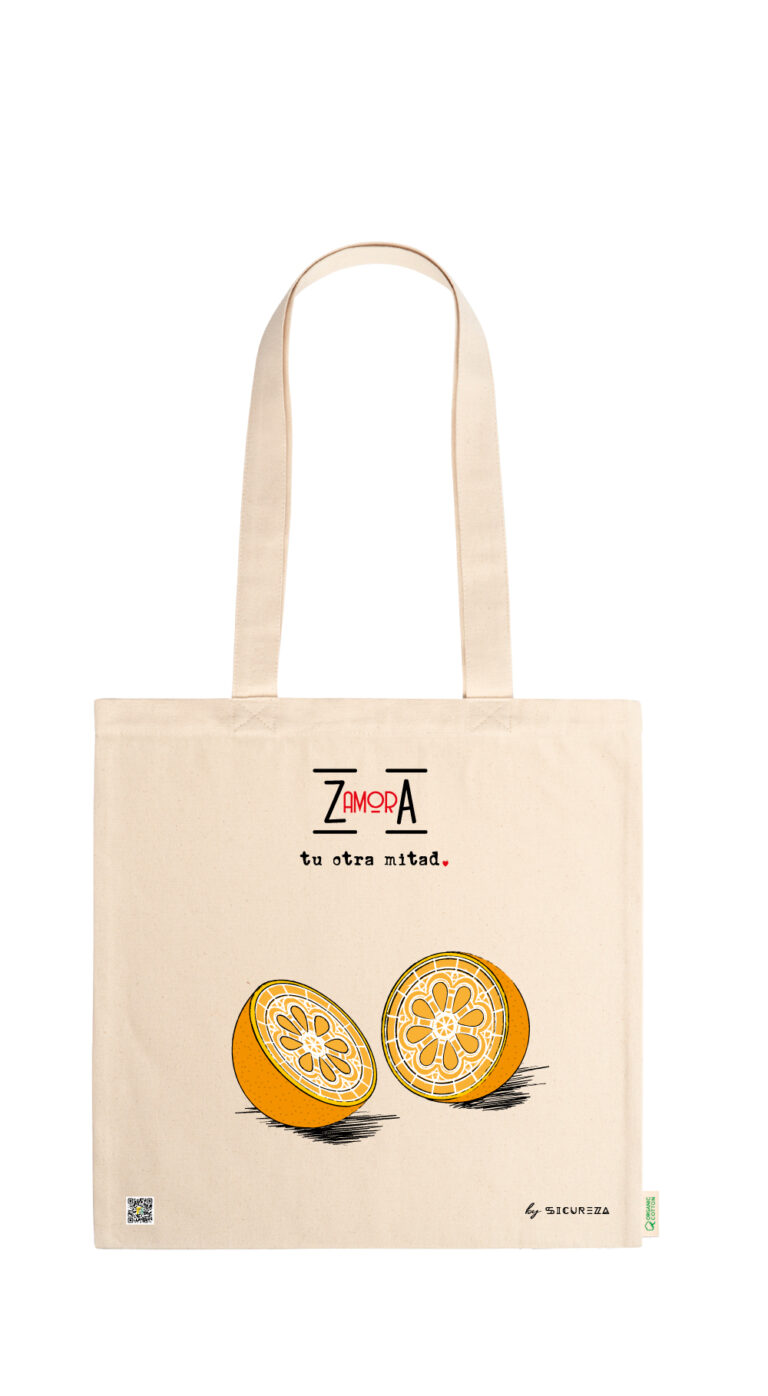 Tote bag con diseño "tu otra mitad" con el Rosetón de Zamora